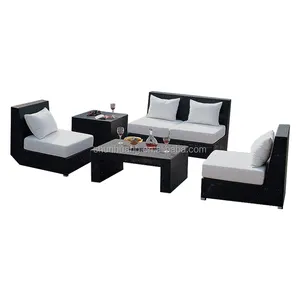 Outdoor Long wicker rattan sofa sets poolside sofa furniture