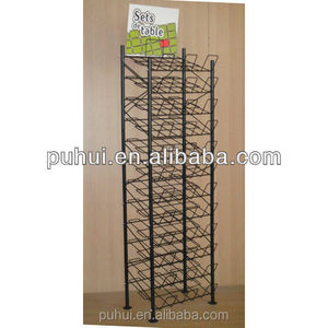 Estante de metal de pie para el suelo, estante de exhibición para tienda de venta al por menor de alambre ajustable inclinado, accesorio de varios niveles, almohadillas de papelería, promoción - Product Image 4