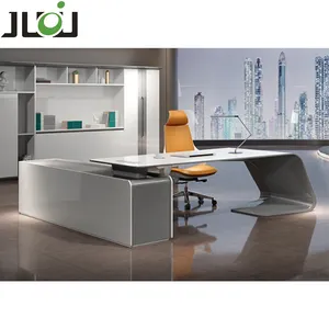 JO-9968/2021 High Quality Manangment Executive Office Desk/ White L Shape Manager Table