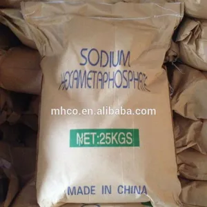 Alta calidad hexametafosfato de sodio shmp 68% industrial/calidad alimentaria