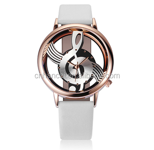 Unico Classico Donne Vigilanza Del Quarzo Delle Signore Hollow Nota Musicale cinturino in pelle Orologio Da Polso moda Gfit Orologio Casual femminile - Product Image 4