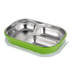 gdkk GDKINGKONG Edelstahl-Lebensmitteltablett 3/4/5 Fachfächer lebensmittelqualität Edelstahl Kinder Tiffin Mittagessen Bento-Schachteln mit Deckel