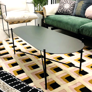 Bán buôn hình bầu dục màu đen kim loại giao diện điều khiển bảng bàn cà phê sofa bảng bên sống đồ trang trí phòng đồ nội thất - Product Image 4