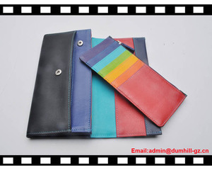Vera pelle Rfid personalizzata di alta qualità di marca con <span class=keywords><strong>portafoglio</strong></span> da <span class=keywords><strong>donna</strong></span> con griglia interna colorata - Product Image 4
