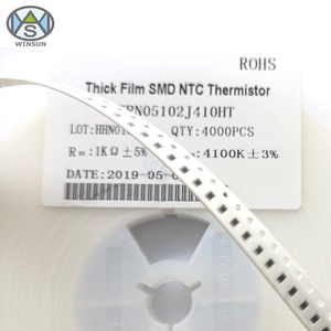 Thermistance <span class=keywords><strong>NTC</strong></span> de haute qualité 0805 / 2012 <span class=keywords><strong>1K</strong></span> <span class=keywords><strong>Ohm</strong></span> Valeur B 4100K à puce / CMS, fabriquée à Shenzhen - Product Image 3