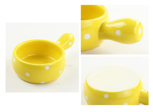 Ciotola da forno in ceramica serie dipinta a mano del ristorante con manico con impugnatura ciotola per zuppa di insalata ciotola per <span class=keywords><strong>colazione</strong></span> cottura ciotola per riso - Product Image 3