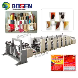 High Quality Flexo Printing Machine For Paper Cup Flexographic Printer Letterpress Revised Printing Is Avaible Automatic CN;ZHE