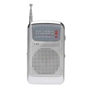 Kecil Ukuran Saku Harga Grosir Baterai Beroperasi Portabel FM Cuaca 3 Band Radio