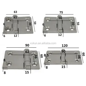 304 Stainless Steel Precision Casting Four Holes Installation Hoop Heavy Hinges of Machinery and Equipment 60*120*8