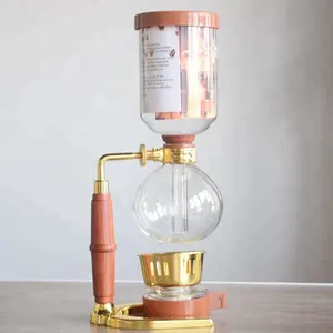 GT-3 Hohe Grade Gold 3 Tassen Königlichen Ausgleich Kaffee Siphon Gezählt Tee/Borosilikatglas Kaffee Siphon Espresso Kaffee Maker