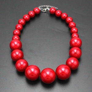 Collar de Perlas Grandes para Mujer, Diseño de Gargantilla, Collar de Perlas para Novia, Joyería de <span class=keywords><strong>Moda</strong></span> para Fiestas, Accesorios con Cuentas - Product Image 2