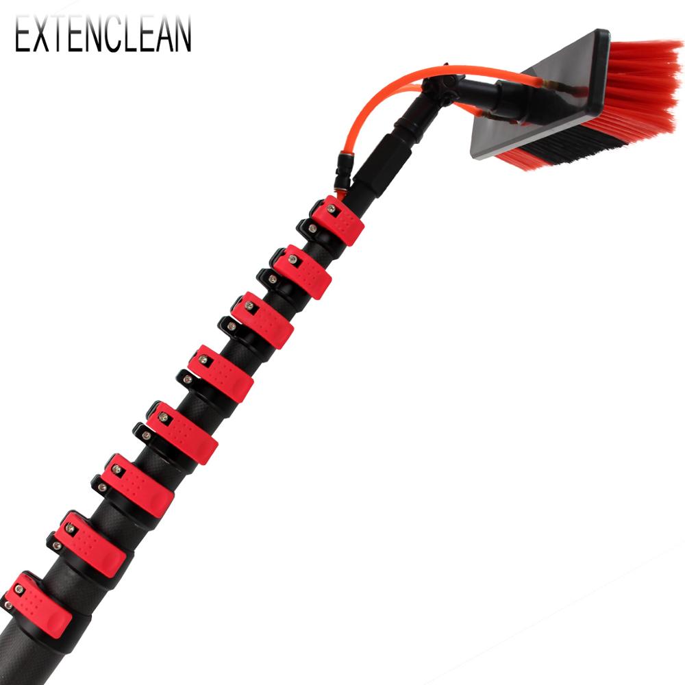 60 футов, удлинитель окон с водоподачей воды с телескопическим удлинителем из углеродного волокна 3K 100%