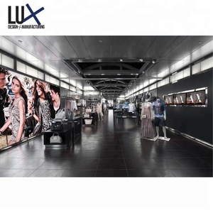 Lux ตู้โชว์เสื้อผ้าไม้โต๊ะเรือแจวแบบปรับแต่งได้ตู้โชว์เฟอร์นิเจอร์ร้านค้าปลีกระดับพรีเมียม - Product Image 6