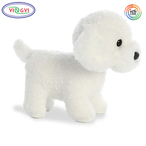 A434 Baby Safe Custom Odm Oem Zachte Honden Knuffel Groothandel Wit Pluizig Dier Schattige Mini Kleine Pluche Knuffel Witte Hond