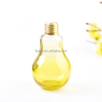 Bouteilles en verre colorées de 300 ml en forme d'ampoule avec bouchon, pour boissons et jus, idéales pour les mariages
