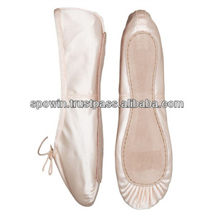Zapatos de baile de Ballet de satén rosa para mujeres y niñas de diseño 2025 con suela de gamuza completa precios al por mayor de fábrica baratos - Product Image 3
