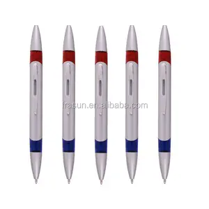 Double face en plastique de deux couleurs stylo à bille, 2 couleurs stylo à bille