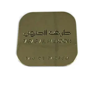 De metal de encargo insignia parfum logotipo zamac botella de perfume botella de diseño