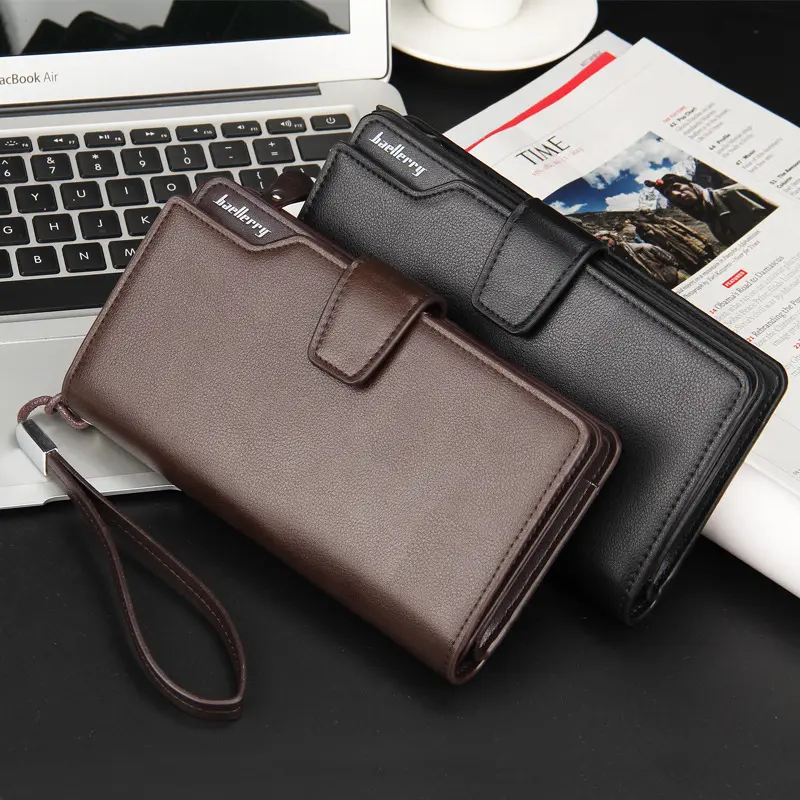 Wholesale baellerry men's 3 fold pu hand wallet