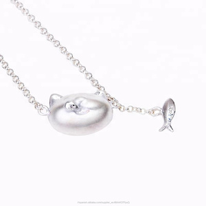 Diseño de Moda <span class=keywords><strong>lindo</strong></span> collar de plata 925 - Product Image 1