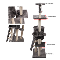 Arbre Chat Grand Xxl Bois Noir Grand Arbre Pour Chats Chat Lit Jouets Etc Meubles De Luxe Catscer Conde Tour Condo Avec Hamac
