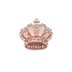 Broche Couronne Tiara Élégante en Cristal Strass Or, Argent et Or Rose pour Invitations de <span class=keywords><strong>Mariage</strong></span> et Fêtes, Cadeau pour Enfants - Product Image 5