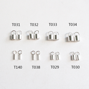 Toptan 925 ayar gümüş bilezik ve kolye yapımı için aksesuar kordon <span class=keywords><strong>end</strong></span> caps - Product Image 2