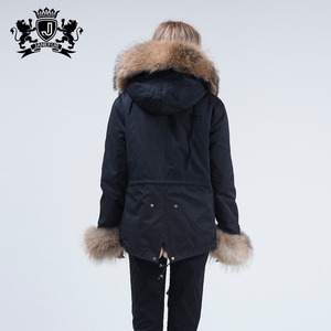 Cappotto di pelliccia di visone da donna invernale in stile Parka 2019 con vendita calda cappotto mimetico con cappuccio in pelliccia - Product Image 3