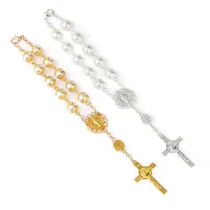 Zooying Religious Ornaments Catholic Communion Cup Gift Center Cross Rosary Bracelet Bead Wild Bracelet