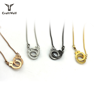 Craft Wolf moda <span class=keywords><strong>Punk</strong></span> esposas pareja collar collares personalizados de la fuente fábrica joyería personalizada al por mayor - Product Image 5