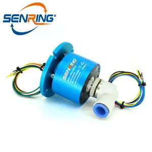 Rotary union with 1 passage+12 circuits 2A pnuematuc -hydraulic electrical slip ring