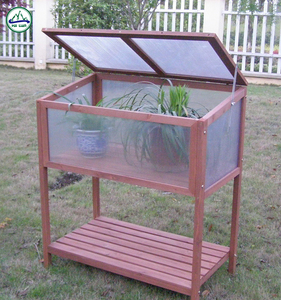 Moderno pequeño invernadero portátil fácil de montar diseño tratado a presión vidrio <span class=keywords><strong>crecimiento</strong></span> de plantas muebles de madera U - Product Image 6