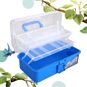 Clear - View Plastic Storage Box With Tote Tray