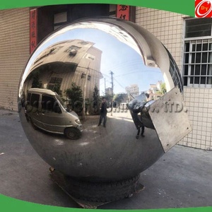 Bola de mirada de escultura decorativa para exteriores de acero inoxidable de 1500mm personalizada de fábrica