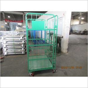 Thiết kế mới di động di động giá thấp cứng nhắc hậu cần dây lưới CuộN giỏ hàng cho kho - Product Image 2