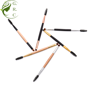 Outils de maquillage en or Eco Kabuki, étiquette privée, affichage Double face, cheveux 200 pouces, brosse à cils spojolie - Product Image 6