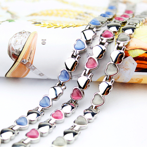 Pulsera Magnética de Acero Inoxidable para Mujer 2025, con Imán de Neodimio y <span class=keywords><strong>Piedra</strong></span> de Corazón - Product Image 4