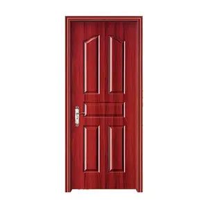 Customize wood door hotel lowest price interior wood bedroom complete mdf melamine doors in guangzhou