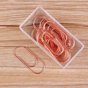 Clip géant en métal standard pour papier 50x20mm or rose et or - Product Image 6