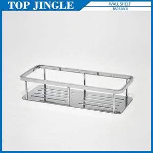 Double tier triangle stainless steel wall mount <b>bathroom</b> metal <b>shelf</b> - Product Image 2
