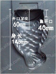 Superventas Forma de Los Pescados Con <span class=keywords><strong>La</strong></span> Boca Abierta Taiyaki Waflera/Corea Del Helado Máquina Taiyaki/Producción - Product Image 5