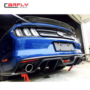 Para <span class=keywords><strong>Ford</strong></span> Mustang 2015 para <span class=keywords><strong>Mustan</strong></span> G 2015 KT estilo parachoques trasero debajo del difusor labio fibra de carbono - Product Image 4