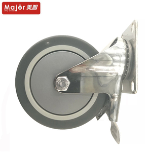 Rueda Giratoria de TPR de 2 Pulgadas (50 mm) con Freno <span class=keywords><strong>para</strong></span> <span class=keywords><strong>Lavadora</strong></span> - Product Image 2