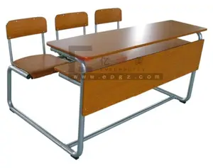 ไม้โรงเรียนเฟอร์นิเจอร์ 3 ที่นั่งโต๊ะ/โรงเรียนหรือการฝึกอบรมโต๊ะนักเรียนสำหรับเรียน