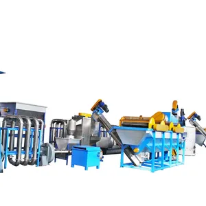 waste plastic pet bottle scrap flakes industrial hot washing recycling line machine prices