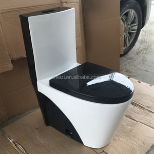 WC Monoblocco Colorato con Scarico a <span class=keywords><strong>Sifone</strong></span> Bianco e <span class=keywords><strong>Nero</strong></span> - Product Image 3