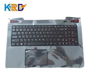 Keyboard Backlit Baru untuk Lenovo Y50 Y50-70 Laptop Y50-80 Penutup Palmrest dengan Touchpad