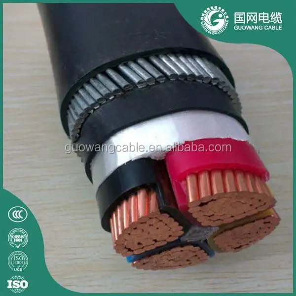 Low Voltage XLPE Insulated Power Cable Cables De Electricidad 50 Sq Mm Copper Cable SWA/STA/AWA Awg 300v Black Blue