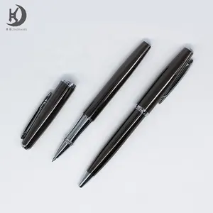JXQ-46 프리미엄 럭셔리 프로모션 비즈니스 선물 총 블랙 펜 사용자 정의 인쇄 로고 금속 볼펜