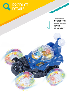 Voiture de cascade télécommandée 5CH avec roue arrière rétractable, 7 lumières colorées et 3 sons - Product Image 2